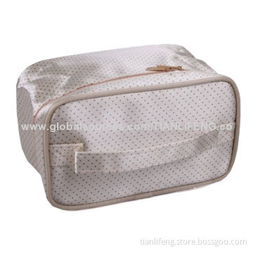 Lovely dot hand carry makeup bag for ladies